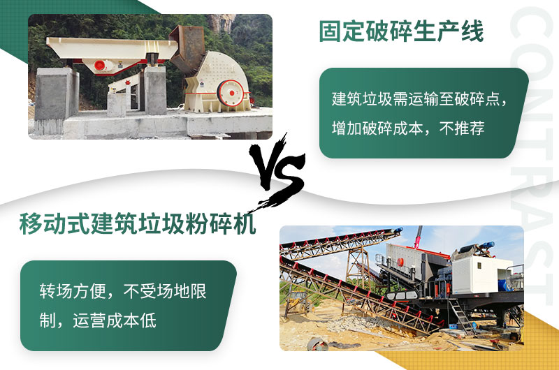 相對于建筑垃圾來講，移動式更勝一籌